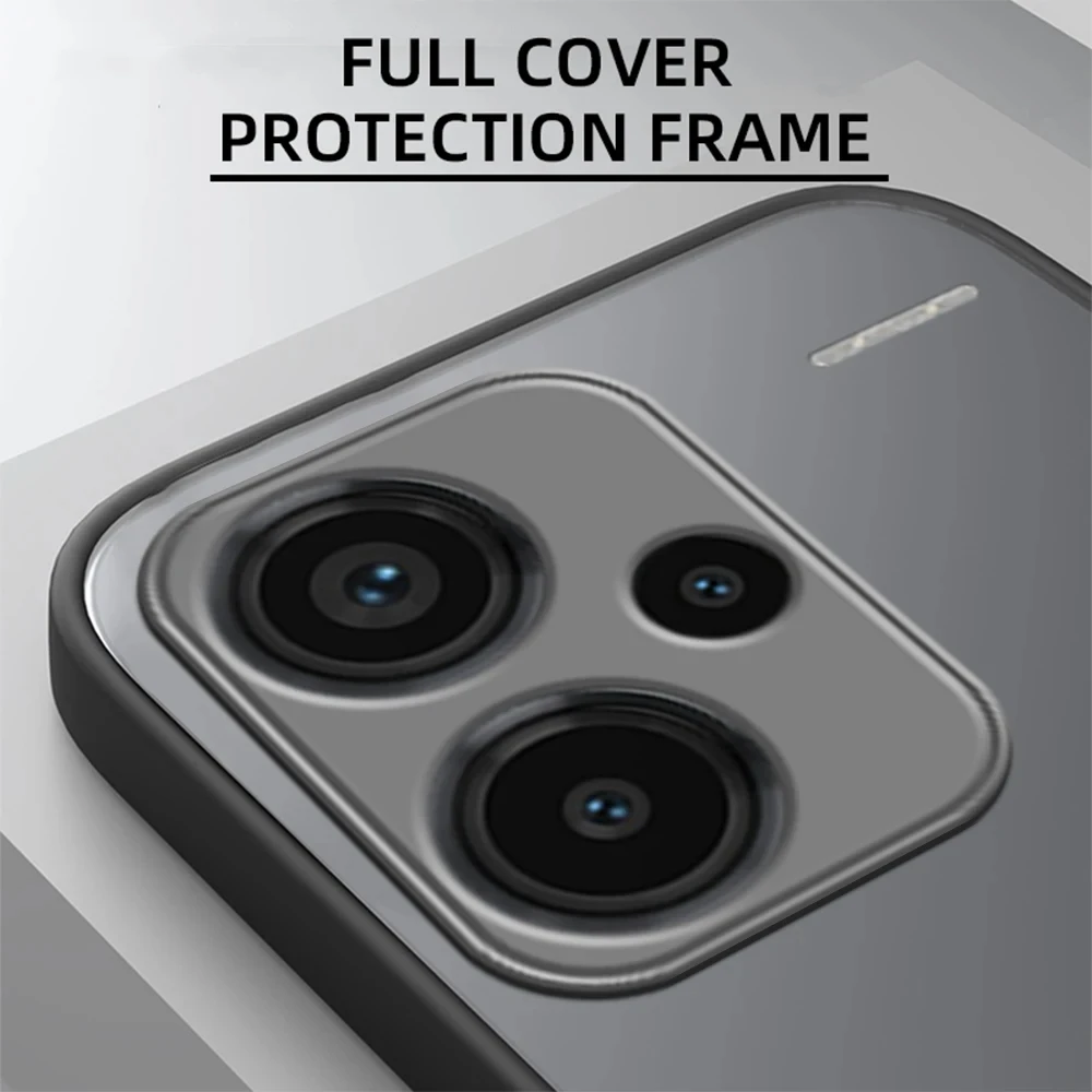 Funda mate a prueba de golpes para Xiaomi Redmi Note 13 Pro + 5G, carcasa dura transparente de TPU suave, 4G y 5G