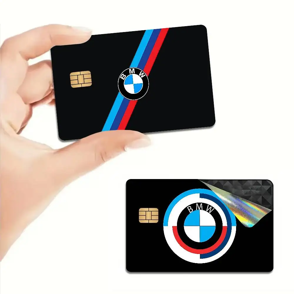 Car B-BMW Anime Spend or Save Funny Shell On Off Ultra Thin No Fade Sticker Skin Cover Film for Debit Credit Card