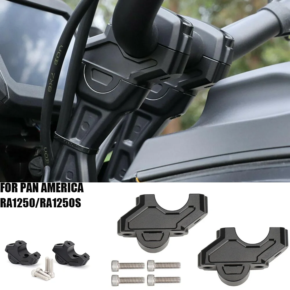 

Pan America Accessories Handlebar Riser Backward Adapters With Offset Handlebar Risers For Pan America 1250 RA1250 RA1250S