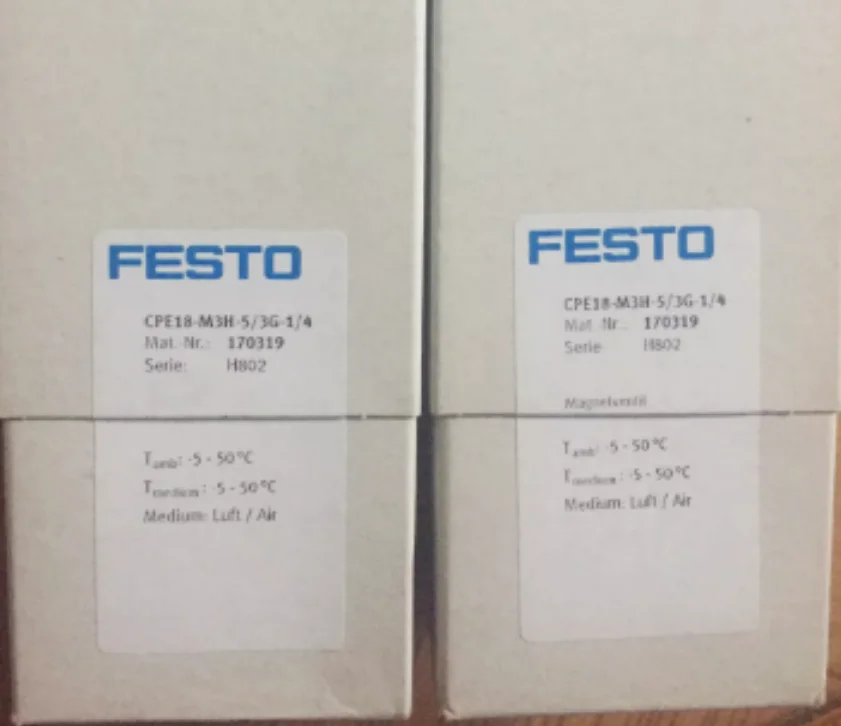 3PCS New original FESTO Solenoid valve CPE24-M2H-5/3BS-QS-12 170318 CPE18-M3H-5/3G-1/4 170319 CPE18-M3H-5/3GS-1/4 170320