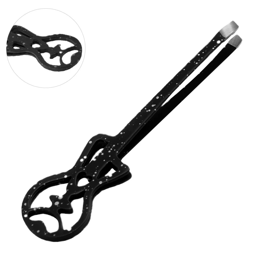 Pincettes d'extension de cils en acier inoxydable, 2 pièces, pointe inclinée, outil applicateur pour faux cils, façonnage des sourcils, poils du visage