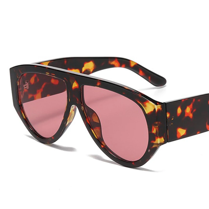 Brand Oversized Pilot Sunglasses for Women Fashion Big Frame Red Punk Sun Glasses Men Vintage Luxury Designer Windproof Popular