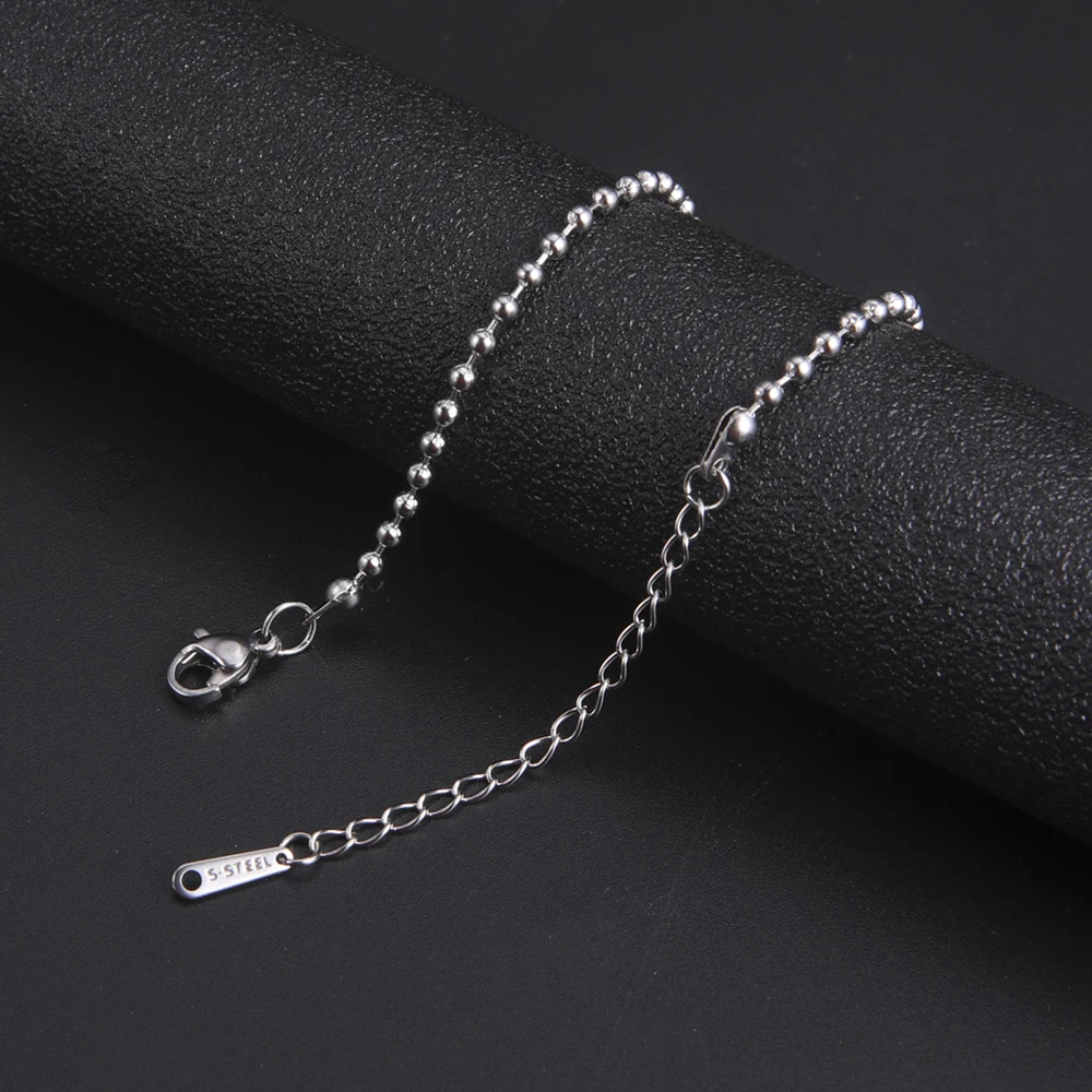 Simple Stainless Steel Bracelet for Men Women Fashion Bead Trend Bracelet  Hand Jewelry for Couple Gift