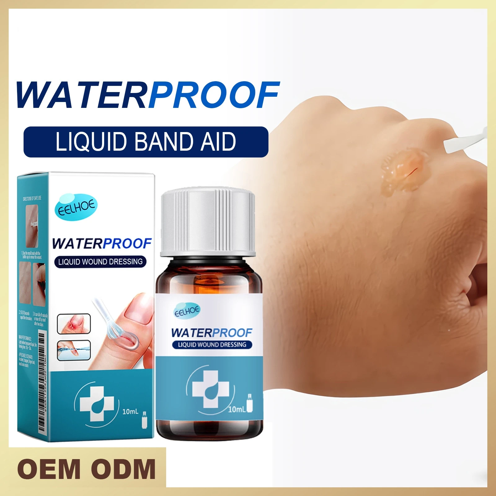 Waterproof Liquid Wound Dressing Skin Liquid Bandage Glue for Scrapes Minor Cuts Wound Cleaning Invisible Repair Gel Plaster