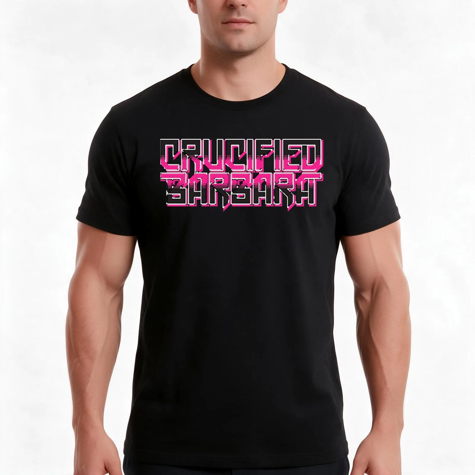 Crucified Barbara Band Rock Swedish T-Shirt, Summer Casual Cotton Tee, Oversized Streetwear Tops, Vintage Graphic Print