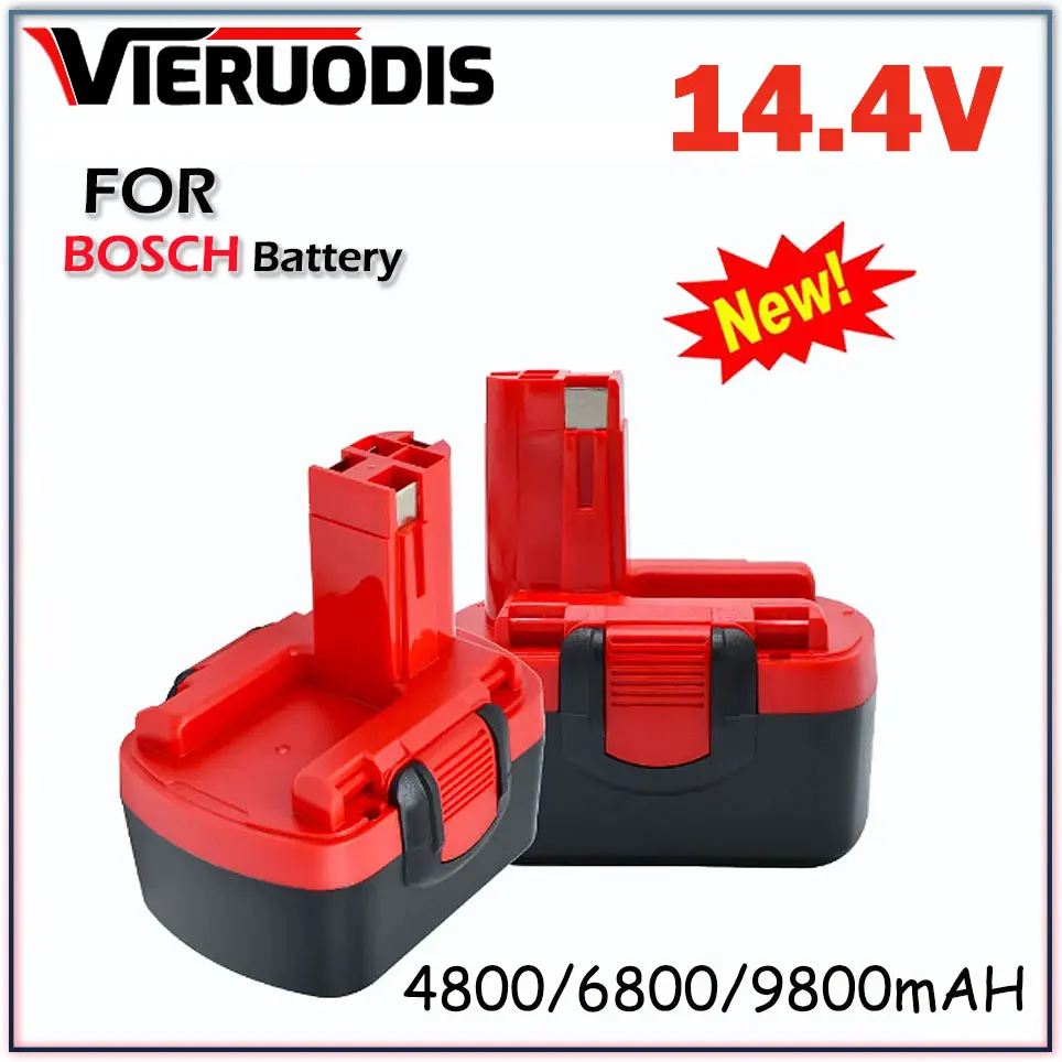 

14.4V 4800/6800/9800mAh Replacing Battery For Bosch Screwdriver drill bit PSR GSR VE-2,GSB VE-2 NIMH Power Tools