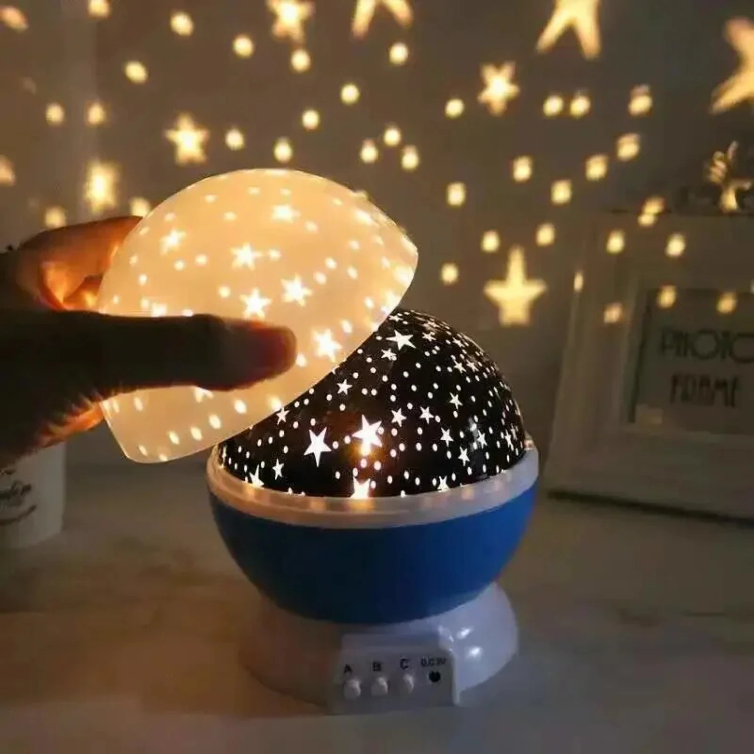 Super Bright Colorful Mini Romantic Star Projection Lamp LED Night Light - Dreamy Starry Sky Warm Glow Table Lamp, a Perfect Gif