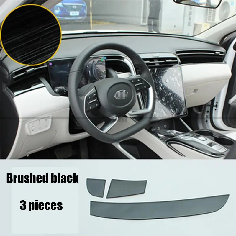 Per Hyundai Santa Cruz 2022 2023 Car Interior Front Dashboard Trim Cover interni in acciaio inossidabile