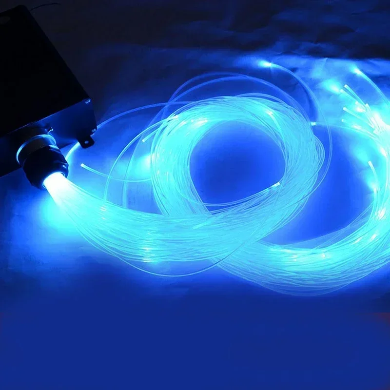 Gorąca sprzedaż 0,5 ~ 4 metry 0,75 mm 1 mm koniec świecący kabel światłowodowy PMMA do silnika LED światła samochodowego domu DIY LED gwiazda światła sufitowego — zdjęcie 4