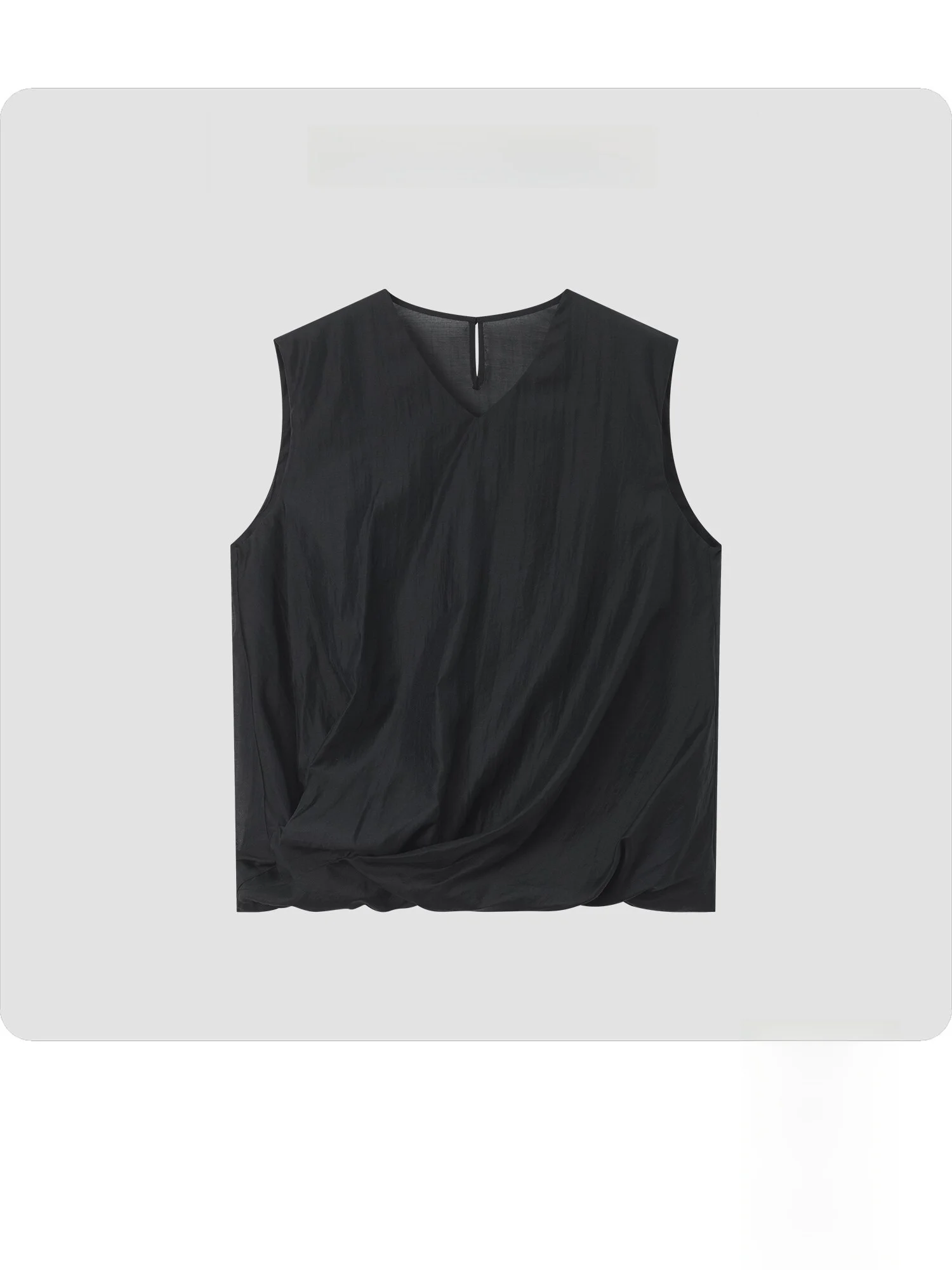 

Hua Ji Yan Evening Breeze Chosen Lyocell Comfortable Lightweight V-ne Lazy Sle Svel Vest Women's Summer Outerwear