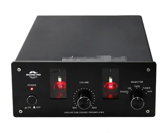 Vacuum Tube Turntable Preamplifier Mini Home HiFi Stereo MM/MC Turntable Preamp with RCA Input&Output