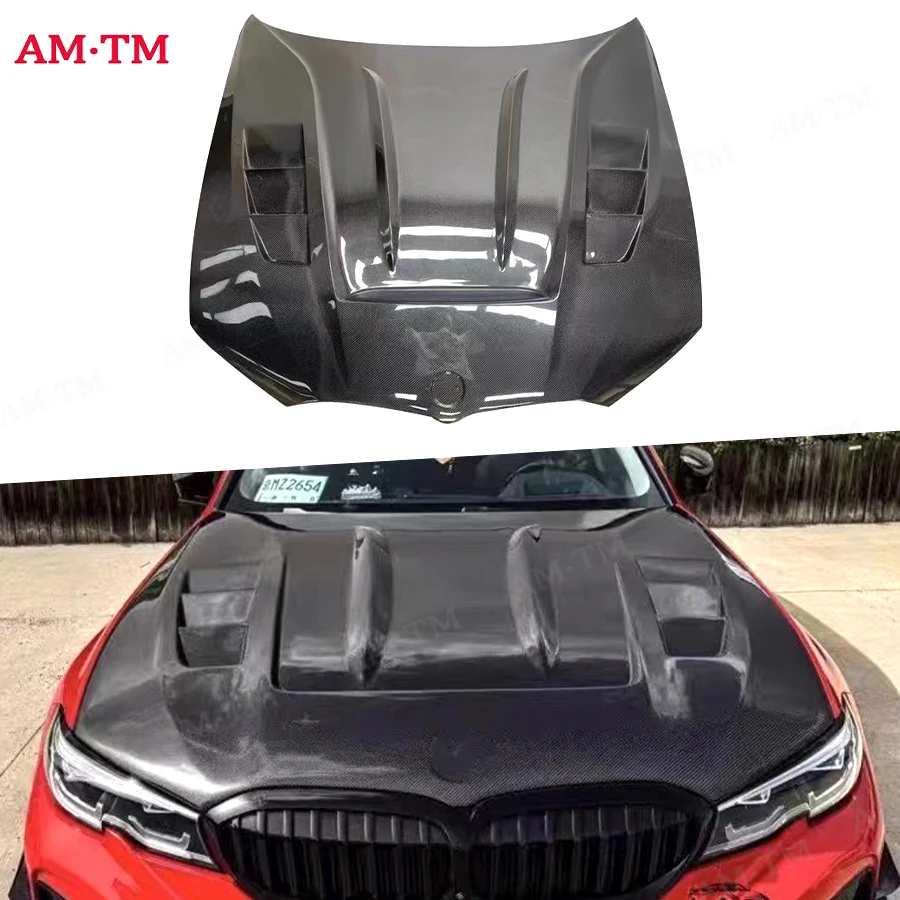 

Carbon Fiber Car Front Bumper Engine Cover Hood Bonnet Vent Parts for BMW 3 Series G20 G28 325I 330I M340I Body kit 2019-2025
