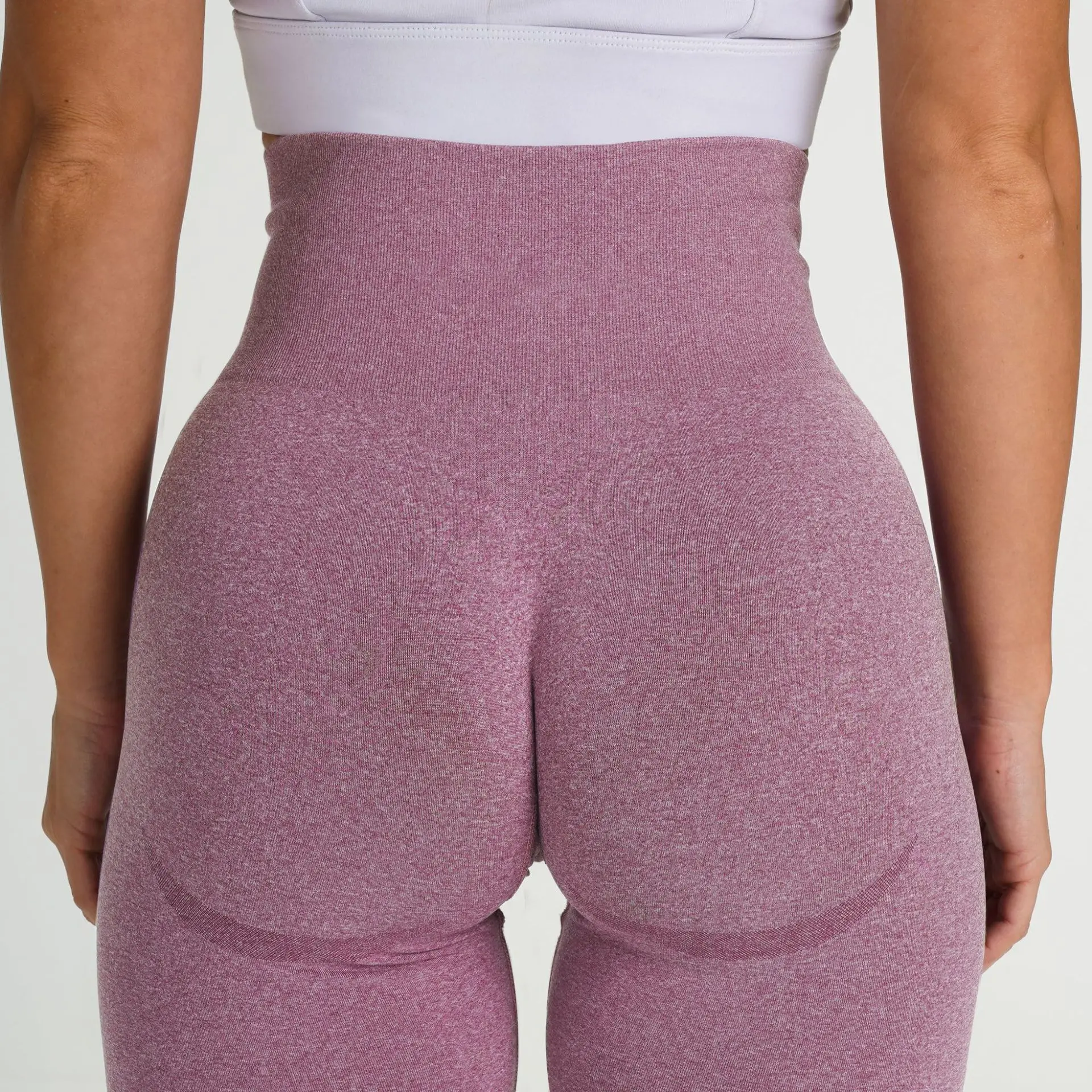 High elastic smile yoga pants, seamless European and American fitness pants, tight yoga pants, high waist and hip lifting traini