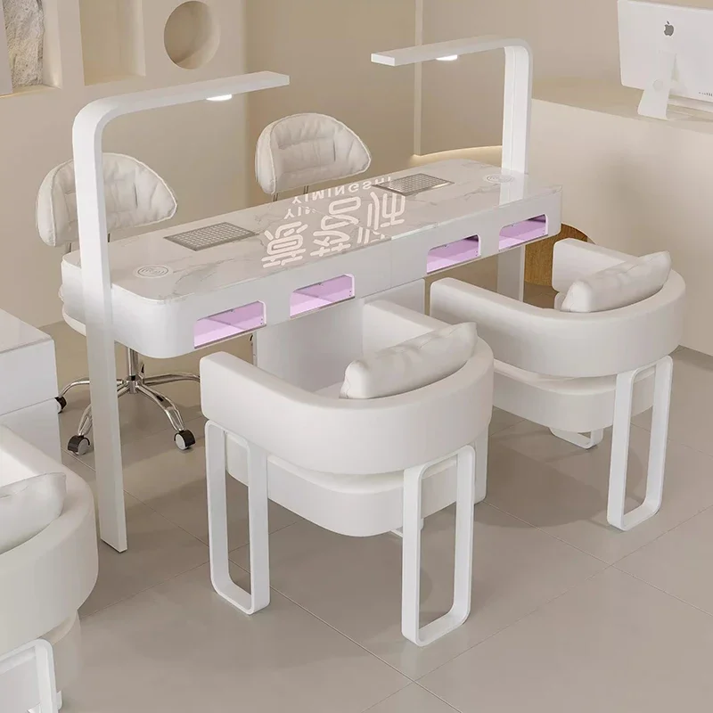 Profesional Modern Nail Table Italian Classic Design Unique Nail Desk Glamour French Table De Manucure Nail Salon Furniture