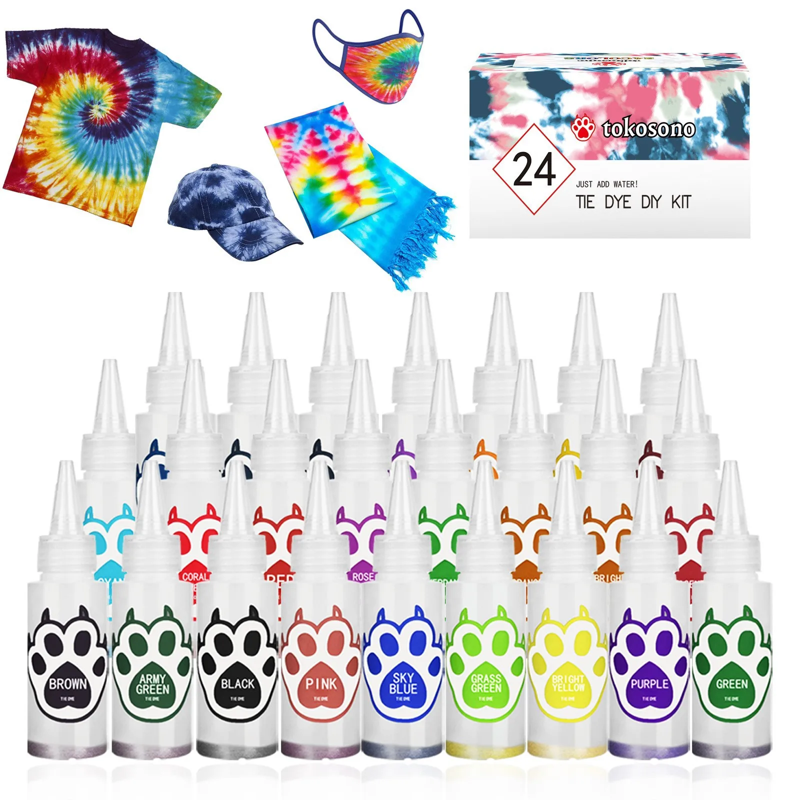 Great Dye Kit for Parties,Permanent Fabric Dye, Spray Tie Dye Kits,Pre Filled Bottles with Tie Dye Colors, Non Toxic,Easy To Use