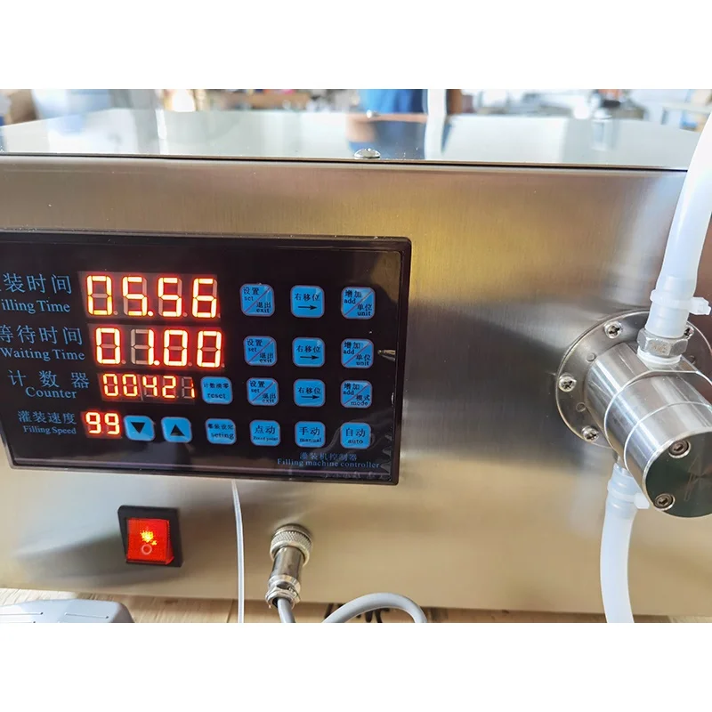 Digital Control Liquid Filling Machine Liquid Oil Perfume Shampoo Bottle Filler Manual Tabletop Magnetic Pump Filler