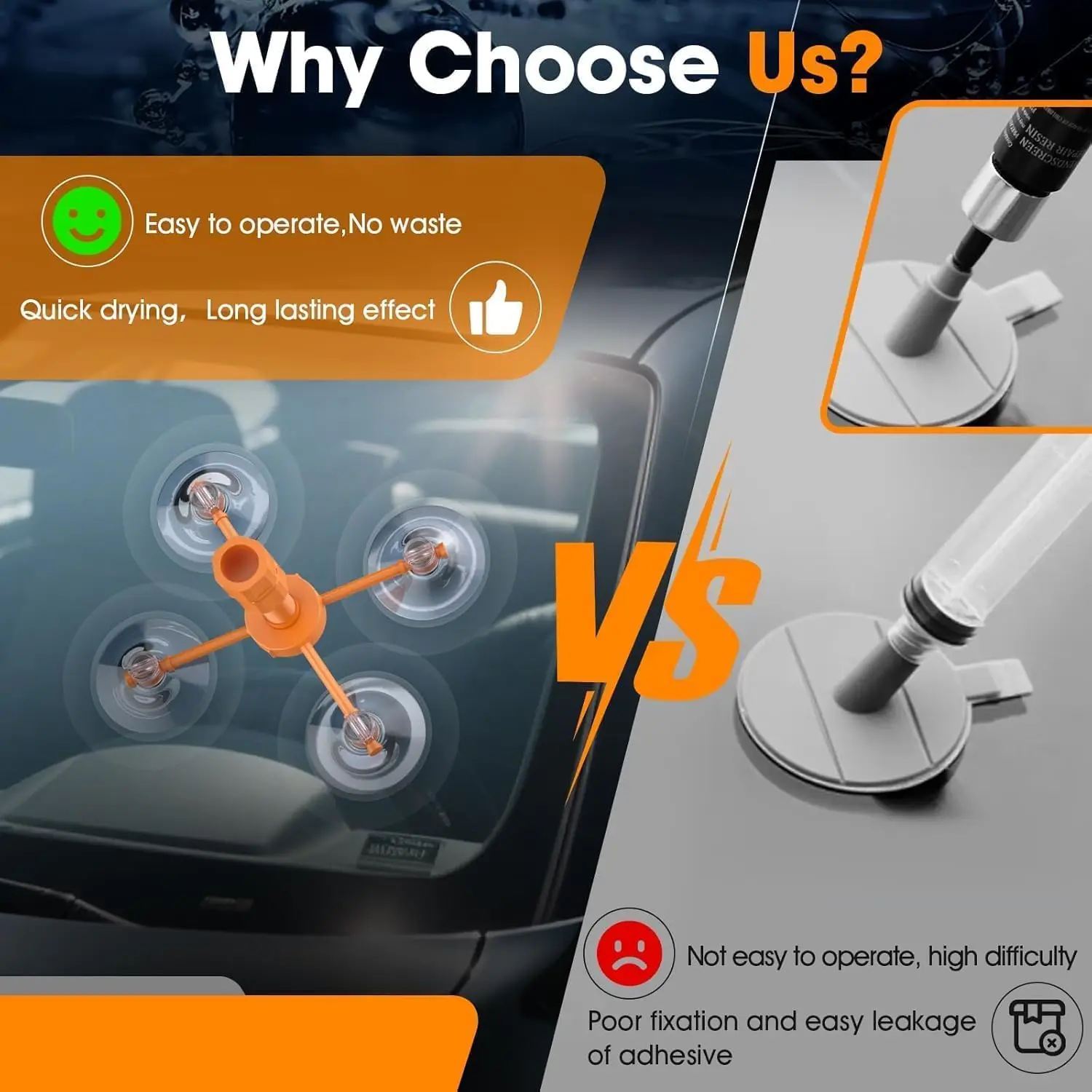 Car Windshield Repair Kit Quick Fix Car Cracked Glass Windscreen Repair Tool Kit Resin Sealer DIY Auto Window Screen Polishing