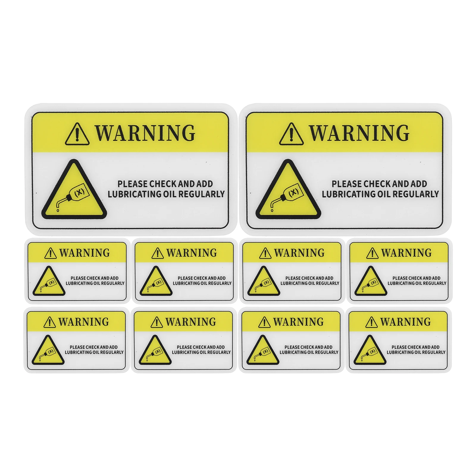 

10pcs Pvc Safety Warning Stickers High Visibility Alert Labels Self Adhesive For Machinery Factories Warehouses