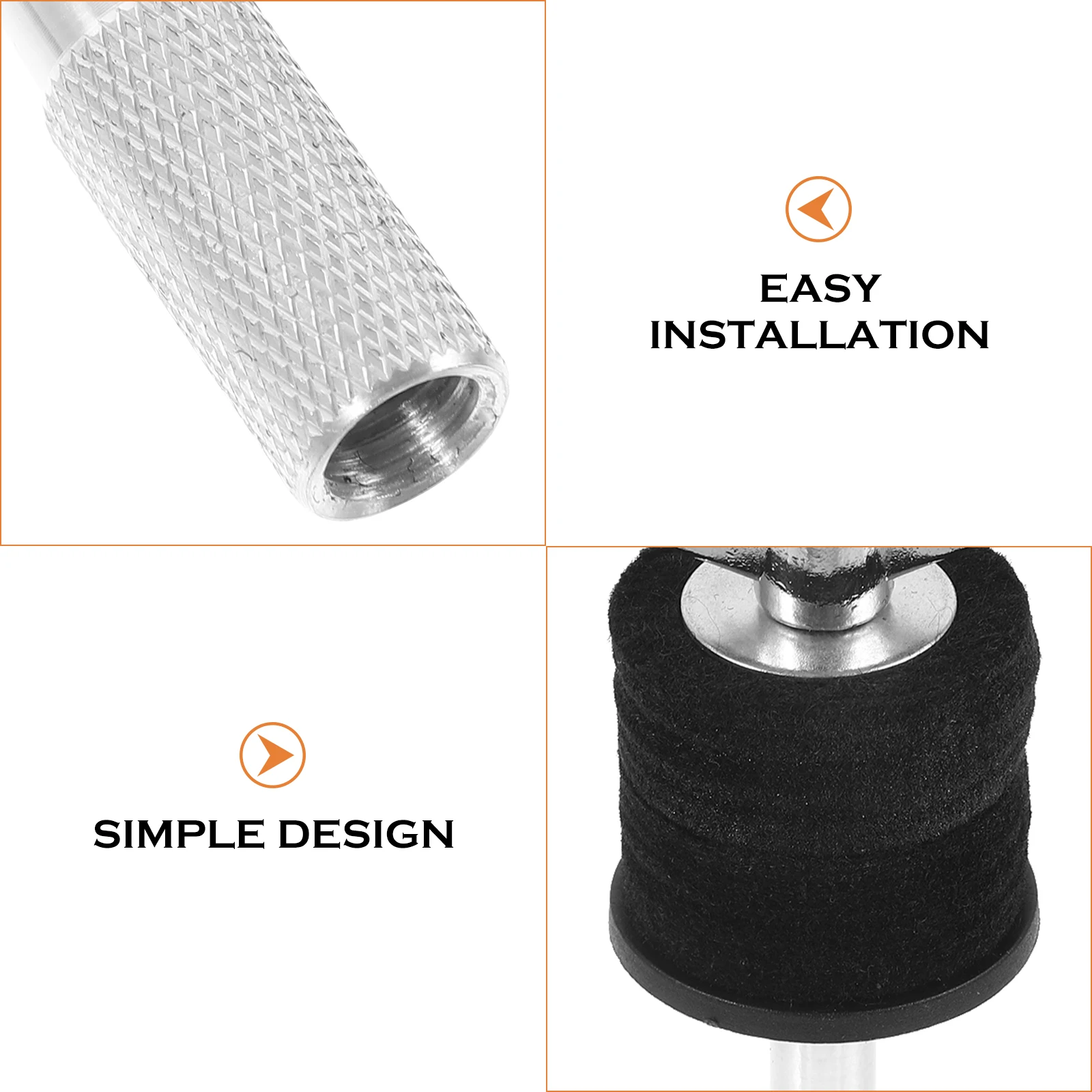 

Cymbal Stacker Mount Alloy Felt Durable Easy Install Compatible Drum Kits Additional Cymbal Percussion Extension Arm Drum