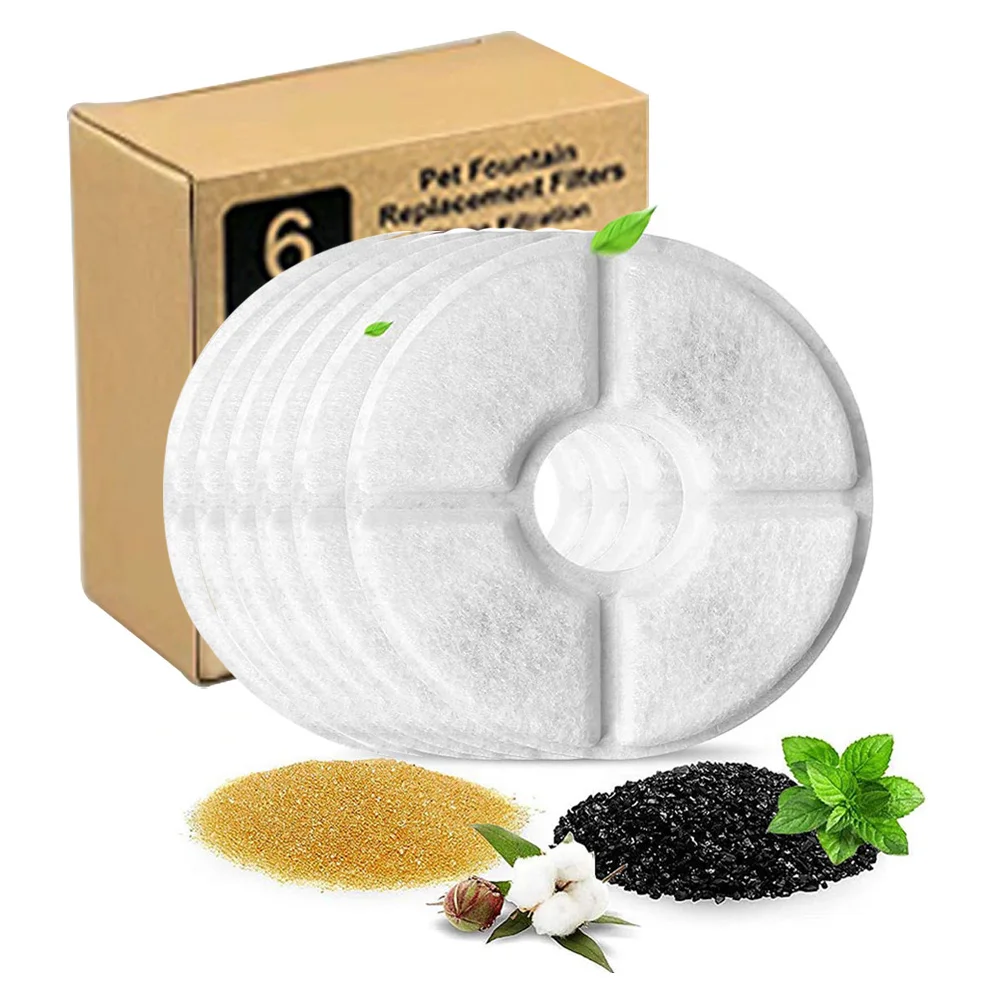 Replaced Activated Carbon Contton Filters For Cat Pet Dog Water Fountain Drinking Dispenser Replacement filter