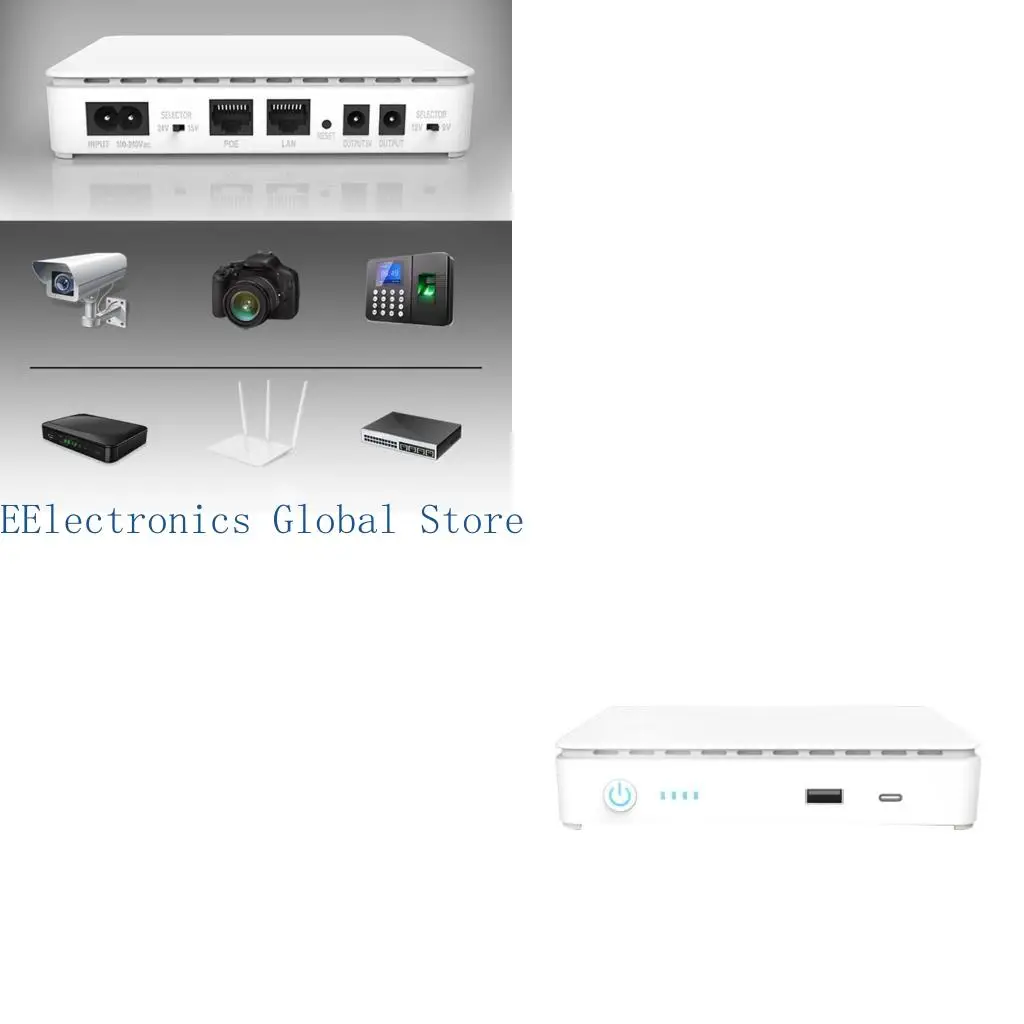 

462B Battery Backup Mini UPS Power Adapter Continous Power Supply for Monitor Router