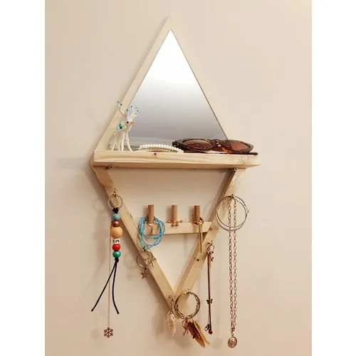 Zes Decor Mirror Multi-Purpose Wood Takılık