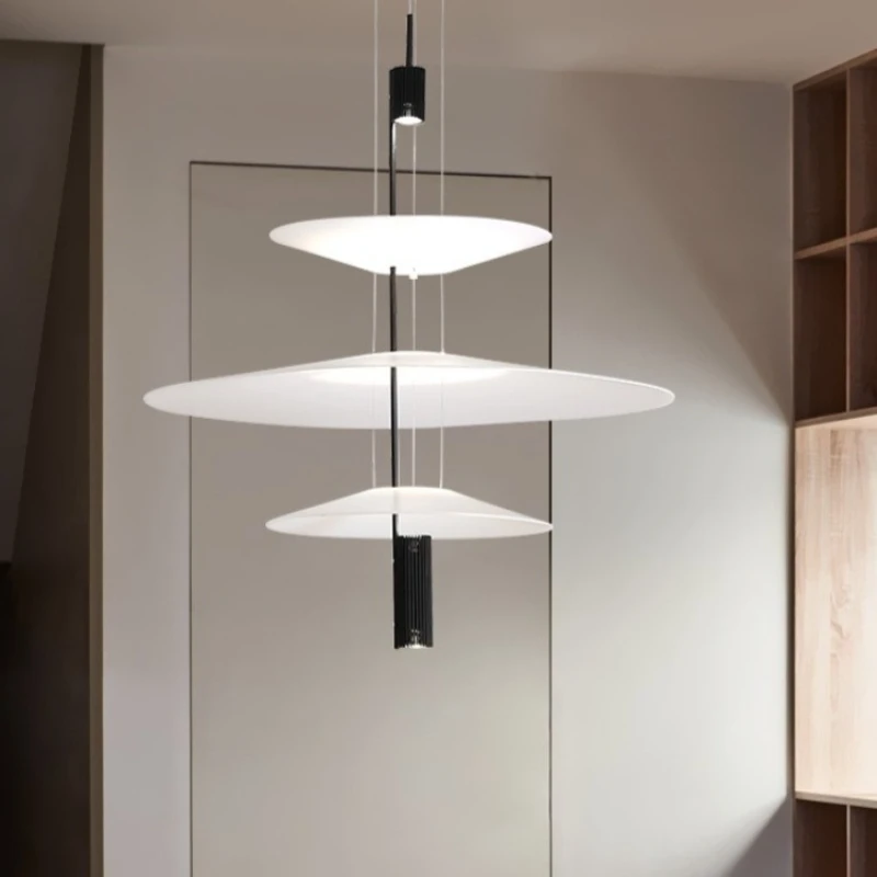 

Modern Multi-layer Circular Pendant Lights White Acrylic Chandelier LED Lamps for Living Room Bedroom Kitchen Island Lighting