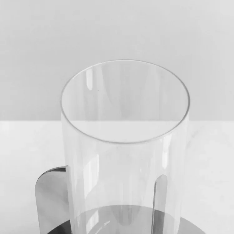 แจกันแก้วใสตกแต่งลายดอกไม้ สำหรับตกแต่งห้องตัวอย่าง ห้องนั่งเล่น ทางเข้า ห้องรับประทานอาหาร