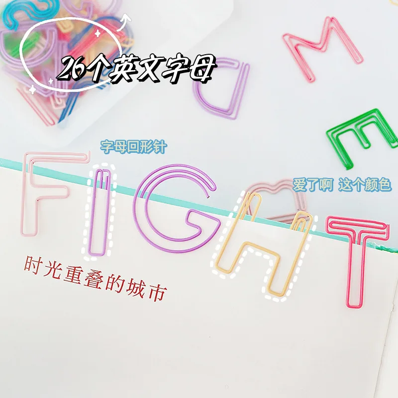 26 Alphabet gemischte Farbe Büroklammer kreative Nadel Student Daten index vereinfachtes Lesezeichen