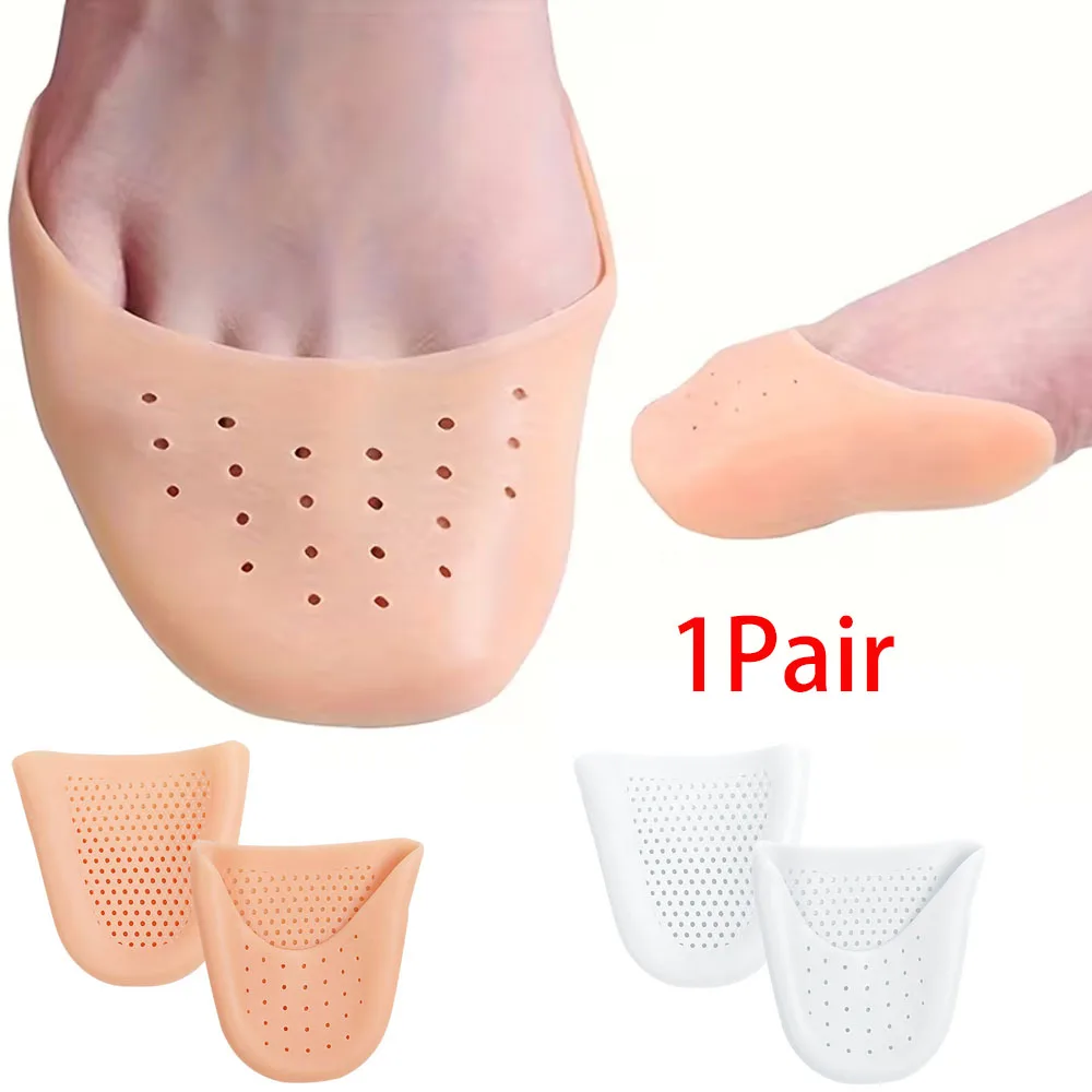1Pair Gel Toe Caps Soft Ballet Pointe Dance Athlete Shoe Pads Toe Pads Pointe Silicone Gel Pouch Protector With Breathable