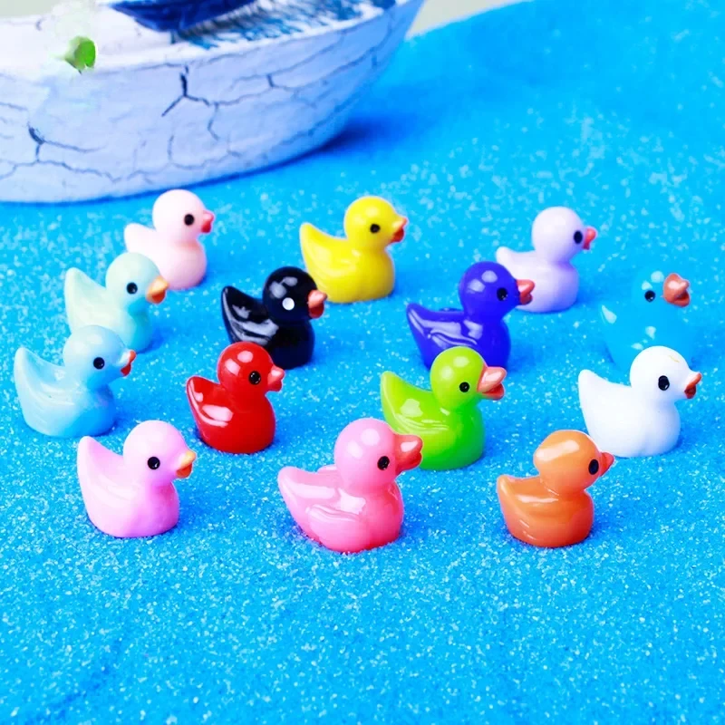 Small Ornaments Little Yellow Duck Diy Handmade Accessories Miniature Colorful Cute Mini Duck Animal Small Sculpture Statue