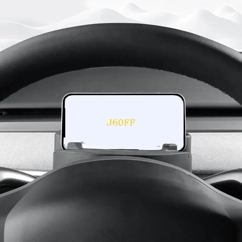 

J60F Auto Steering Wheel Tray Phone & Sunglasses Holders ABS for Vehicle