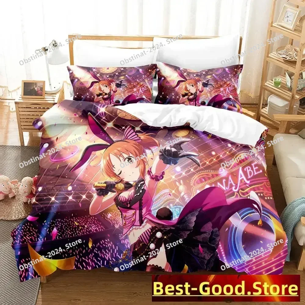 New THE iDOLM@STER Cinderella Girls Starlight Stage Bedding Set Printed Bed Set With Pillowcase Bed Duvet Cover Single Double