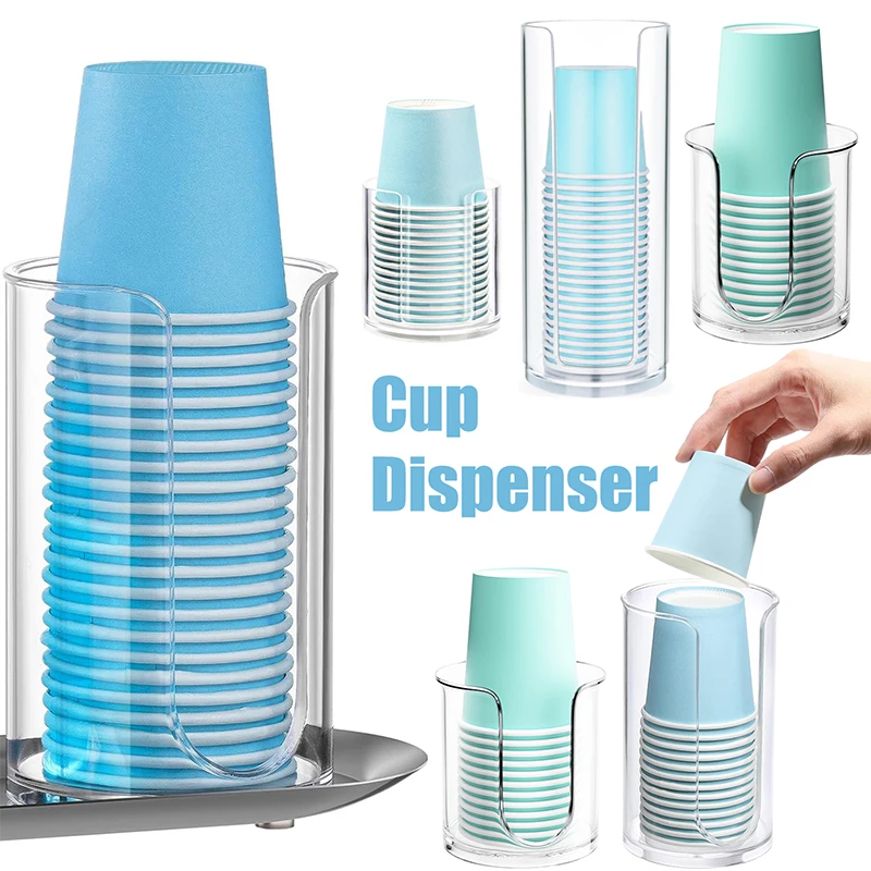 Acryl Einweg Pappbecher Halter Kosmetische Baumwolle Lagerregal Badezimmer Mundwasser Tasse Spender Make-up Tisch Organizer