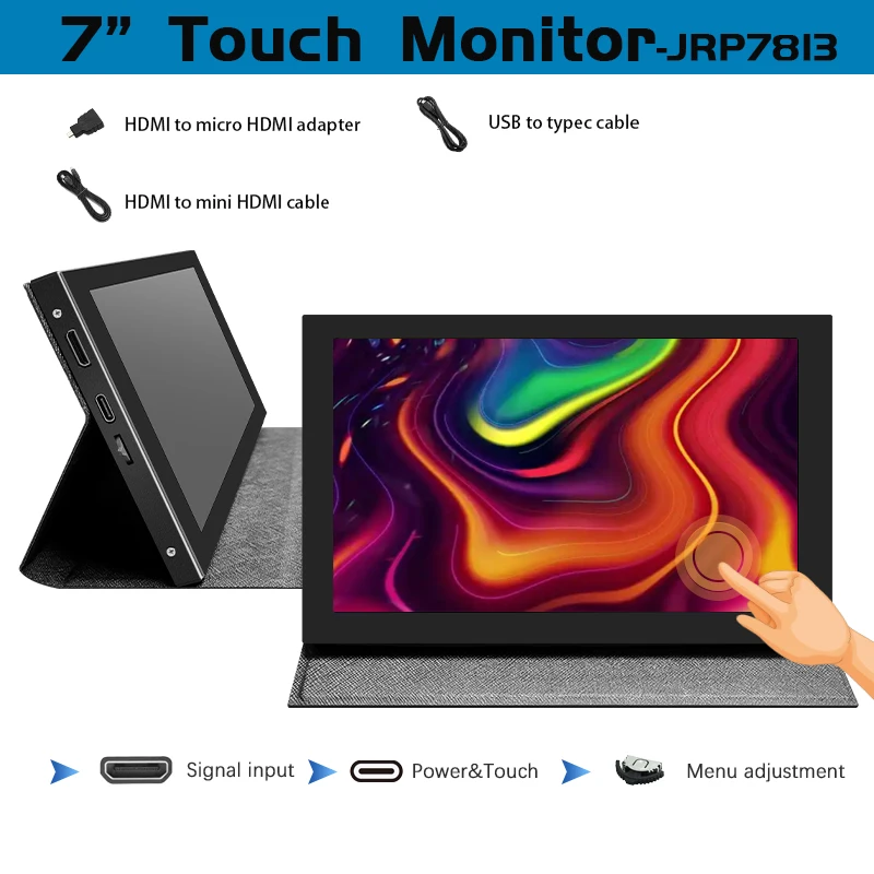 Metal Shell 7 Inch 1024*600 CTP Touch Panel TFT LCD Module Screen Display for Raspberry Pi 3 B+/4B Banana Pi IPS Monitor