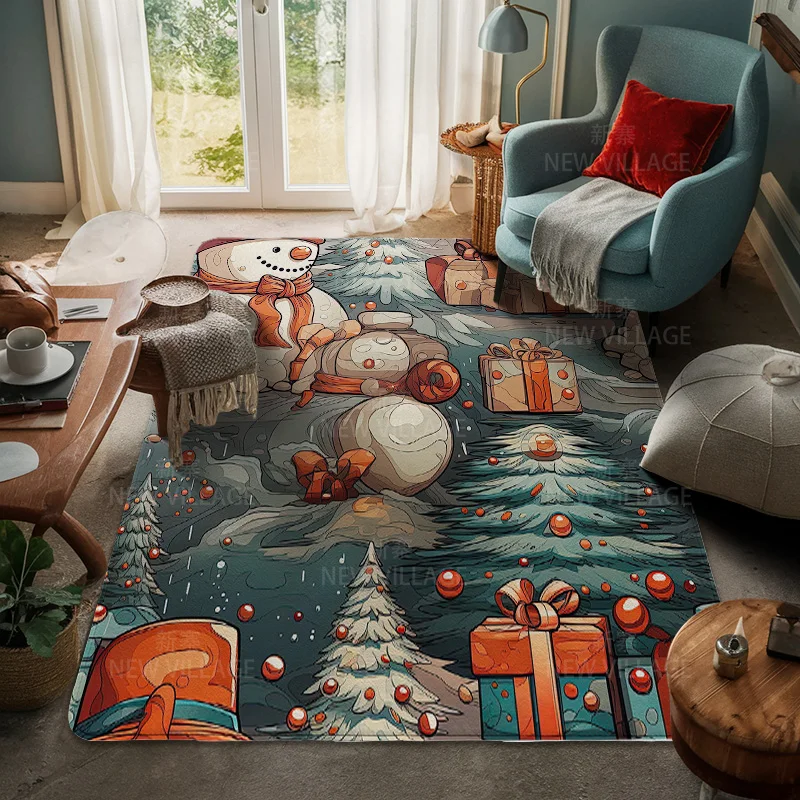 House entrance carpet Home door mat Living Room Bath Foot bathroom non-slip water absorption rugs bath Merry Christmas winter