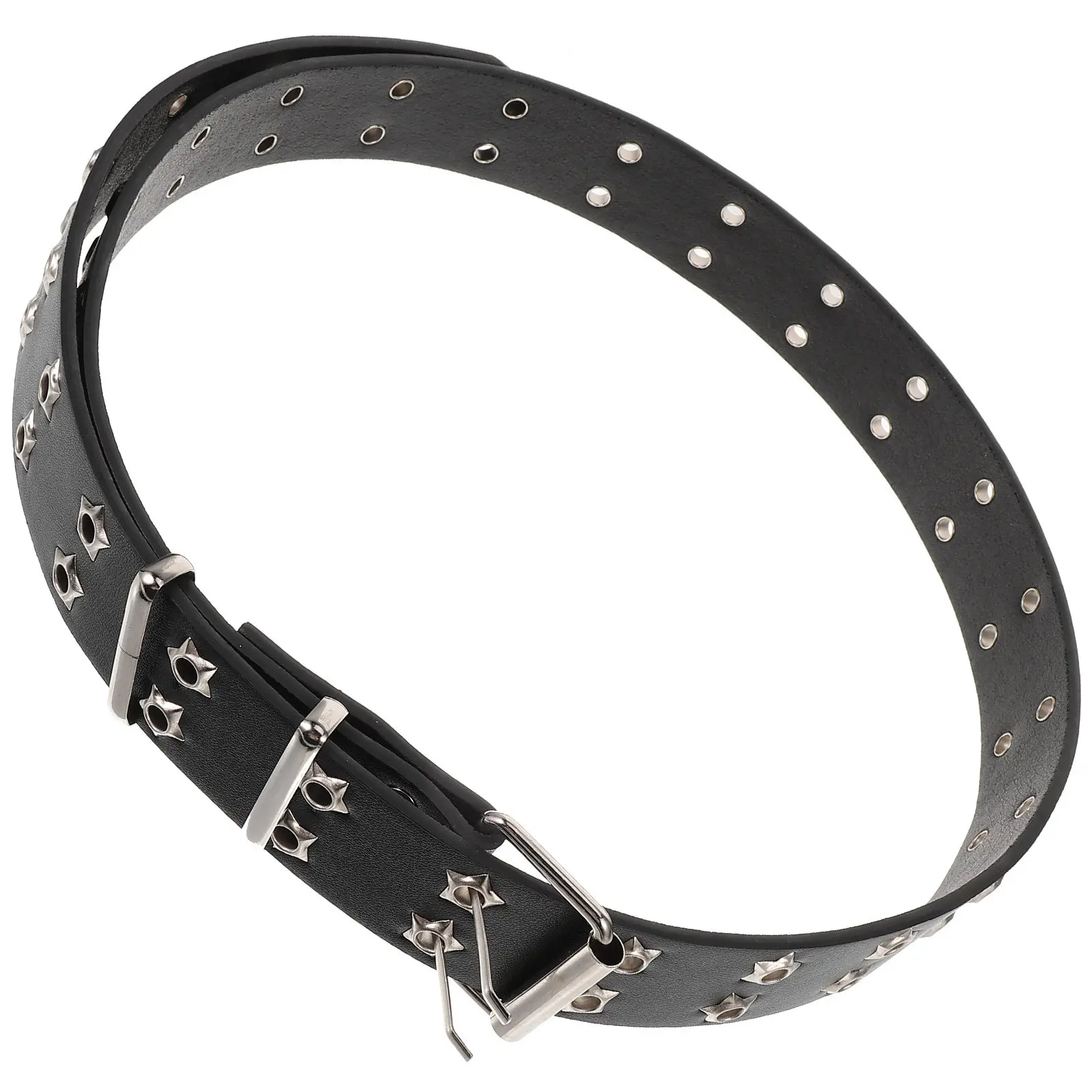 

Широкий панк-ремень с регулируемой металлической пряжкой, повседневный пояс для вечеринок, унисекс, в стиле стимпанк, с модным кольцом-украшением