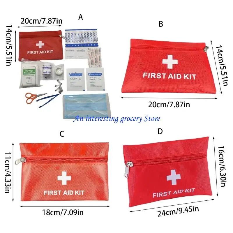 652D 12 قطعة متعددة الأغراض كبيرة الإسعافات الأولية يده الطوارئ في الهواء الطلق حقيبة التخزين سيارة التخييم التنزه إمدادات #6