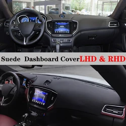Suede Leather Dashmat Dashboard Cover Pad Dash Mat Protect Carpet Car Accessories For Maserati Ghibli 2014 2015 2016 2017 - 2023