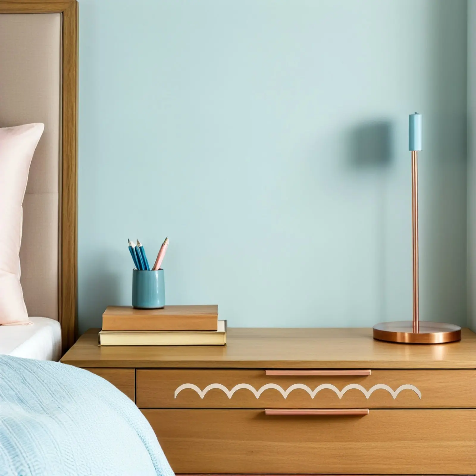 

20Pcs Scalloped Wood Border Trim Unfinished Decorative Edge Molding for Kitchen Cabinet Door Frame Furniture Shelf Craft Wall