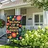 Double Sided Big Fan Of Human Rights Immigrant Garden Flag Gifts jjp