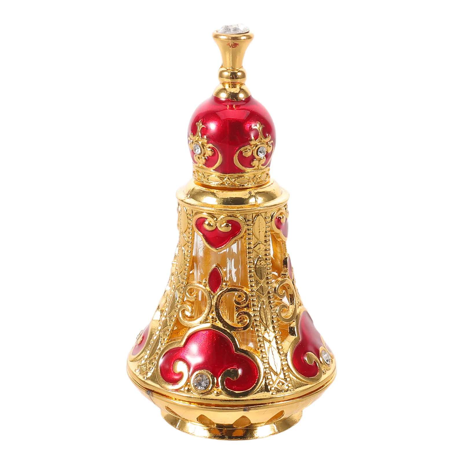 125Ml Vintage Refillable Perfume Bottle Middle Eastern Style Decorative Glass Essential Oil Bottle for Bedroom Living Room