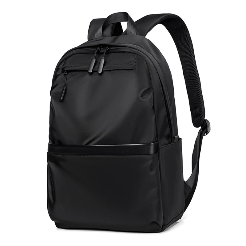 

Large Men's Backpack Business Laptop Bags Nylon Waterproof Shoulder Bag Student School Backpacks Black Solid Color for Boy Girl