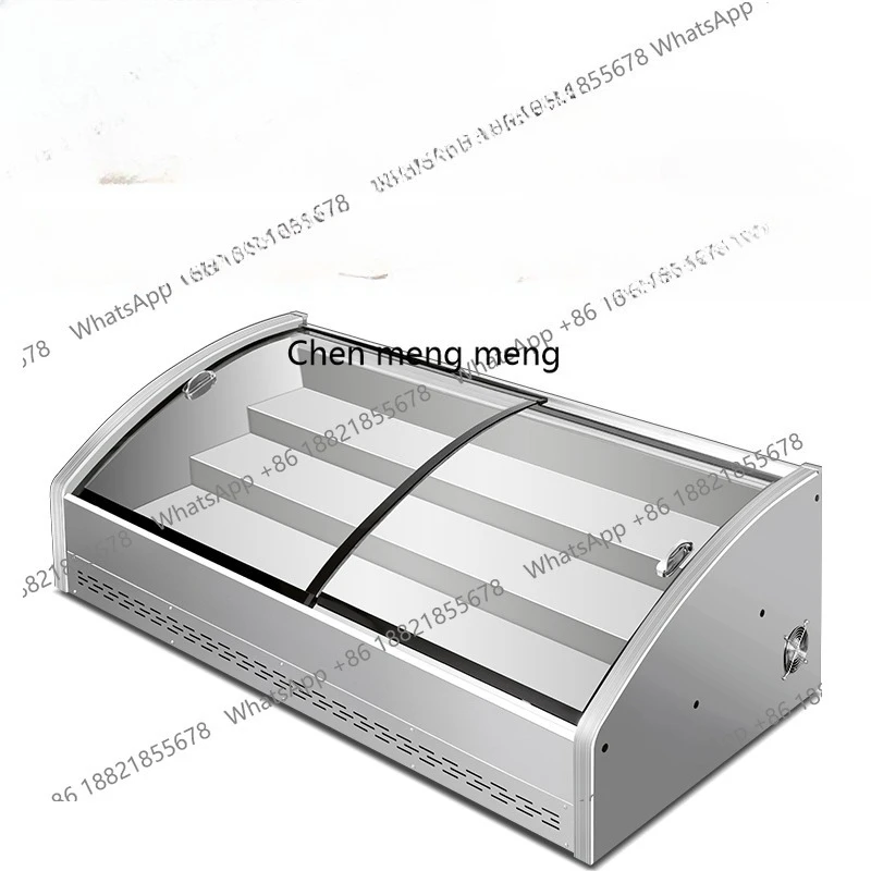 

Stainless steel fried skewers barbecue display cabinet tricycle stall refrigerator a la carte refrigerated fresh-keeping cabinet