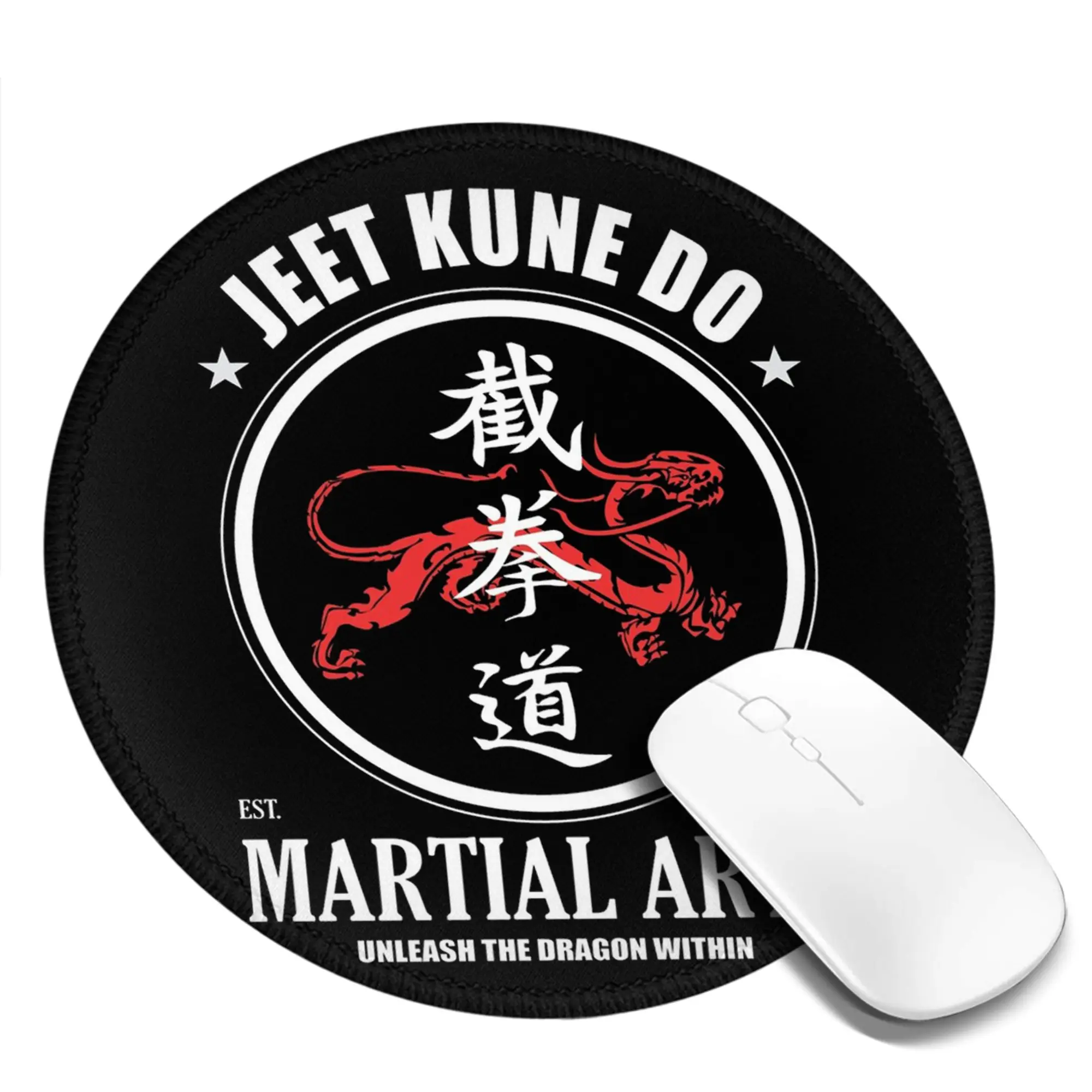 Unleash the Dragon Within Jeet Kune Do Dragon Power Mouse Pad Computer Keyboard Mouse Mat PC Laptop Desk Mat Office Table Mats
