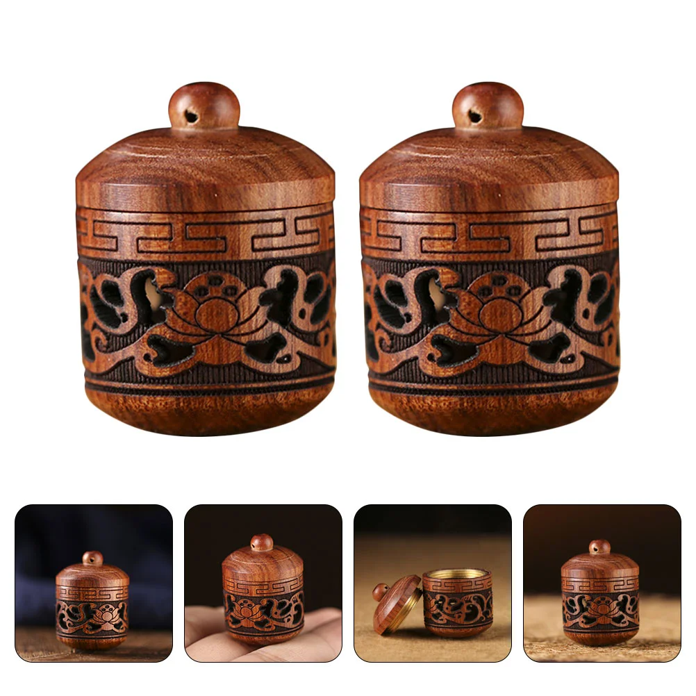 Wooden Aromatherapy Pendant DIY Small Bottle Empty Bag Hanging Decor Balls Pendants Incense Lantern Essential Oil Diffuser