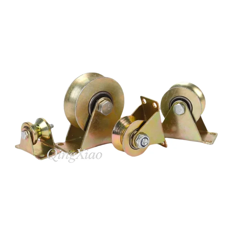 Pulley Track Wheel Color Steel Track Wheel V Type U Type Door Window Track Pulley Sliding Door Bottom Roller