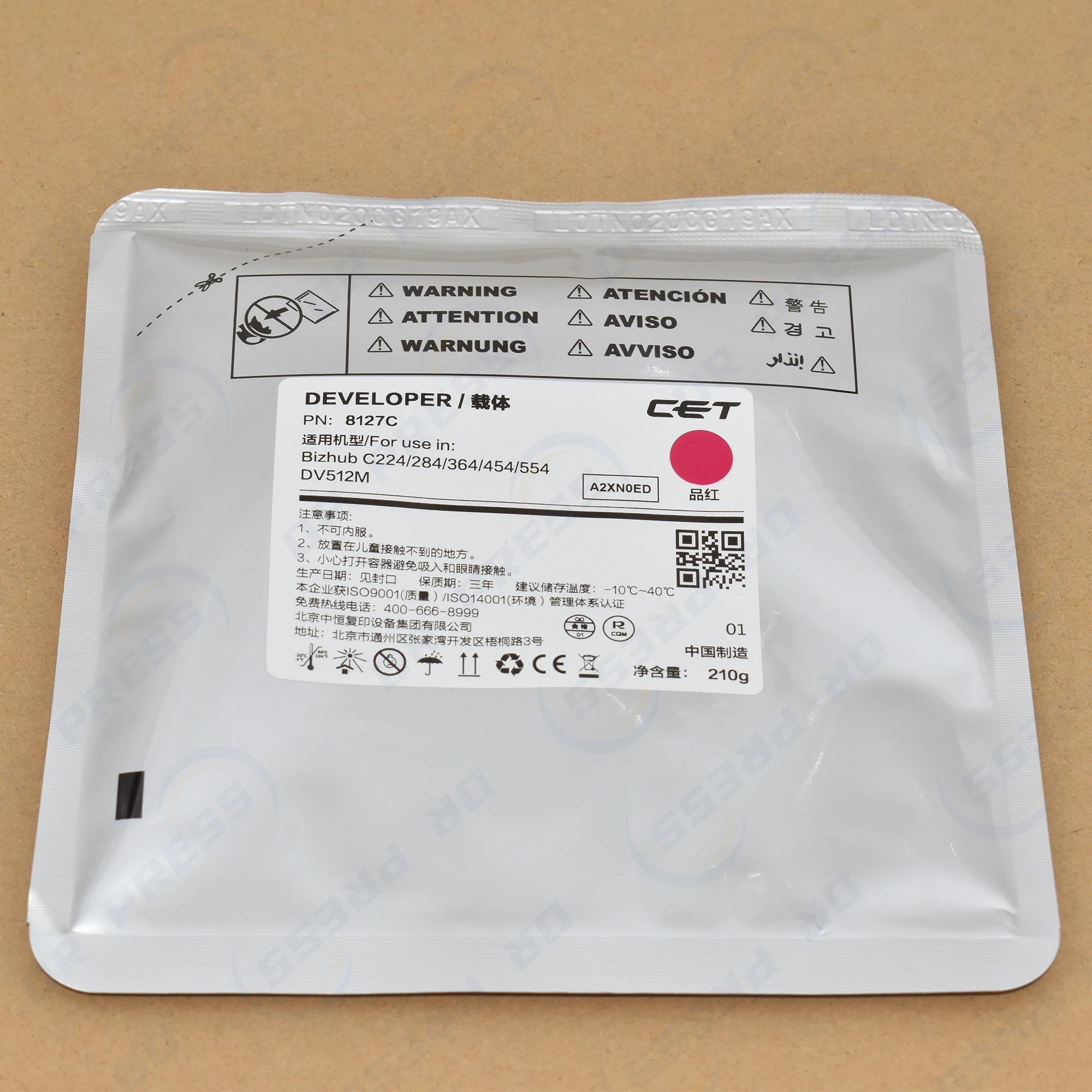 

Developer DV512 for Konica Minolta C224 C284 C364 C454 C554