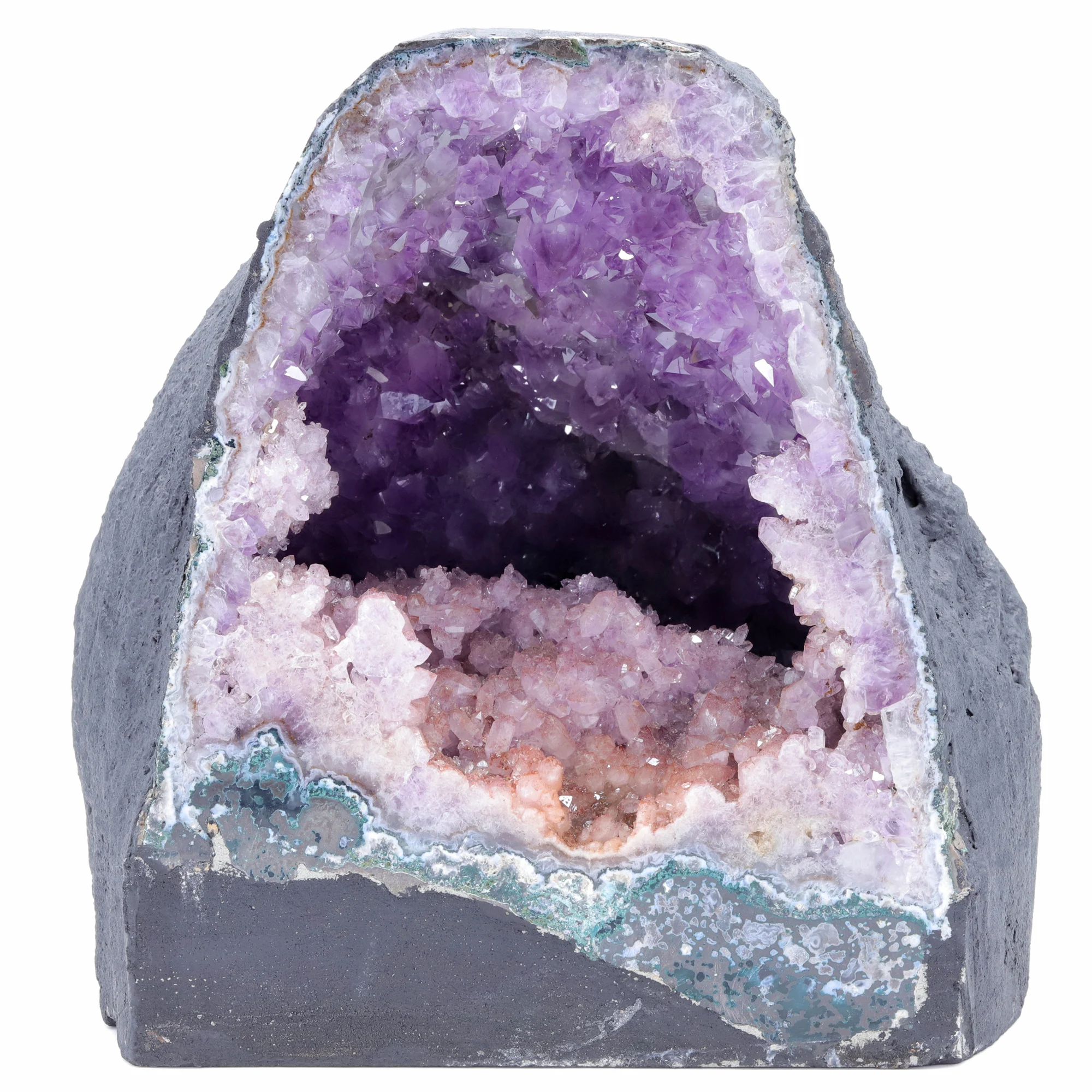 Natural Native Amethyst Cave Quartz Crystal Specimen Reiki Healing Fortune Home Office Decoration ZJD2025YILUN02