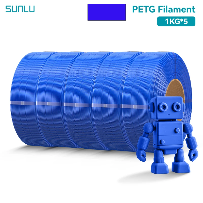 SUNLU 5KG PLA/PETG/PLA PLUS Filament 1.75mm 1KG Zonder Lade 3D Printer Filament voor 3D Printer & 3D Pen, Refll Filament